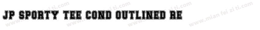JP Sporty Tee Cond Outlined Regular字体转换